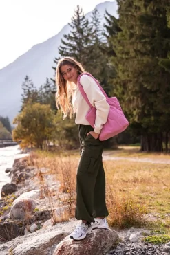 Roze Gewatteerde Shopper