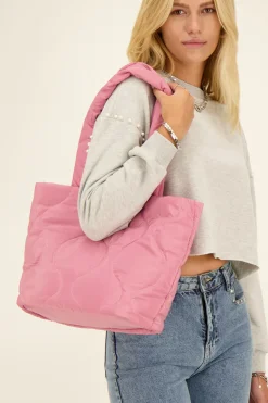 Roze Gewatteerde Shopper