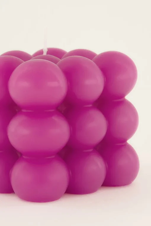 Roze Grote Bubble Kaars