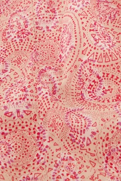 Roze Jurk Met Paisley Print & Pofmouw