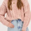 Roze Kabeltrui Met Kant