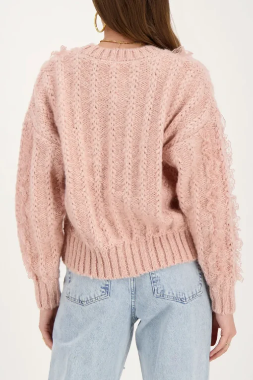 Roze Kabeltrui Met Kant