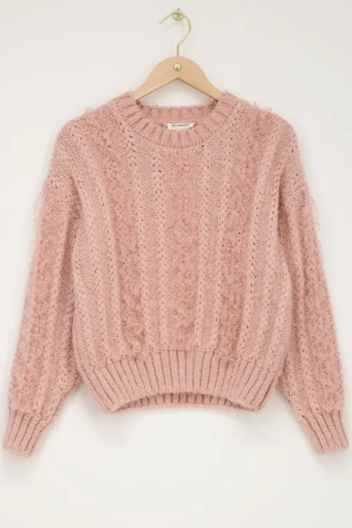 Roze Kabeltrui Met Kant