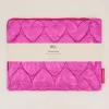 Roze Metallic Laptop Hoes Met Hartjes Patroon