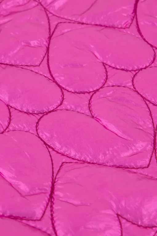 Roze Metallic Laptop Hoes Met Hartjes Patroon