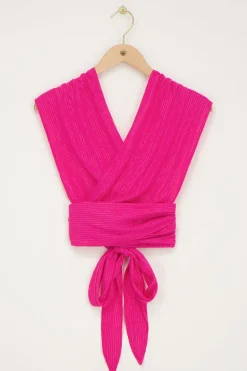 Roze Multiway Top Met Lurex