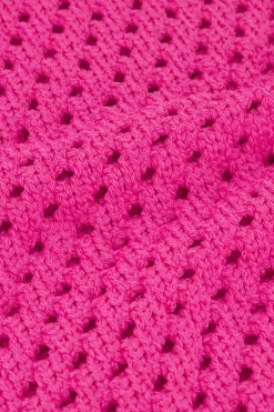 Roze Open Gebreide Spencer