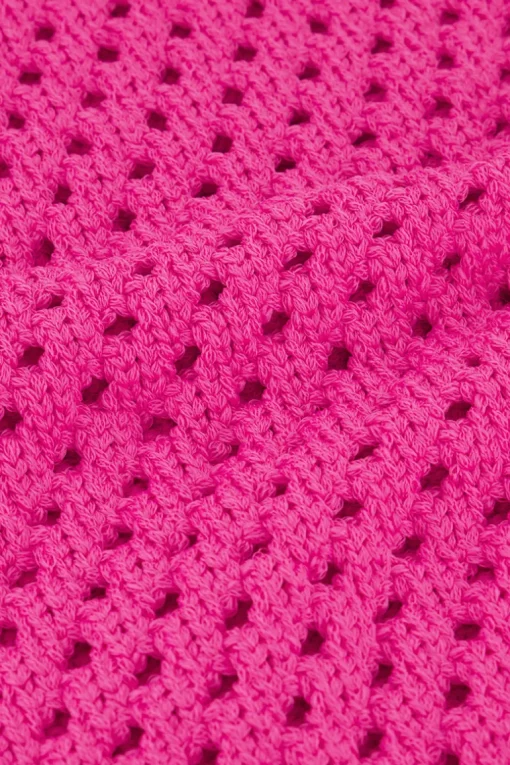Roze Open Gebreide Spencer