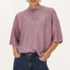 Roze Oversized T-shirt Met Lurex