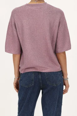 Roze Oversized T-shirt Met Lurex