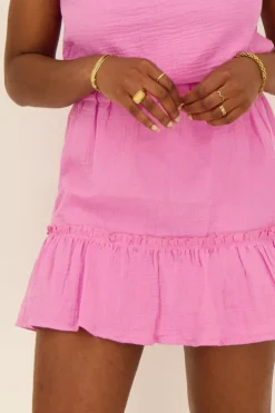 Roze Rok Met Ruffles