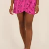 Roze Rokje Met Jacquard Overlap