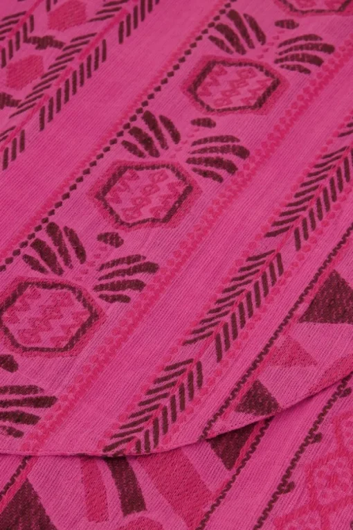 Roze Rokje Met Jacquard Overlap