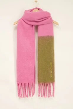 Roze Sjaal Met Groene Overloop