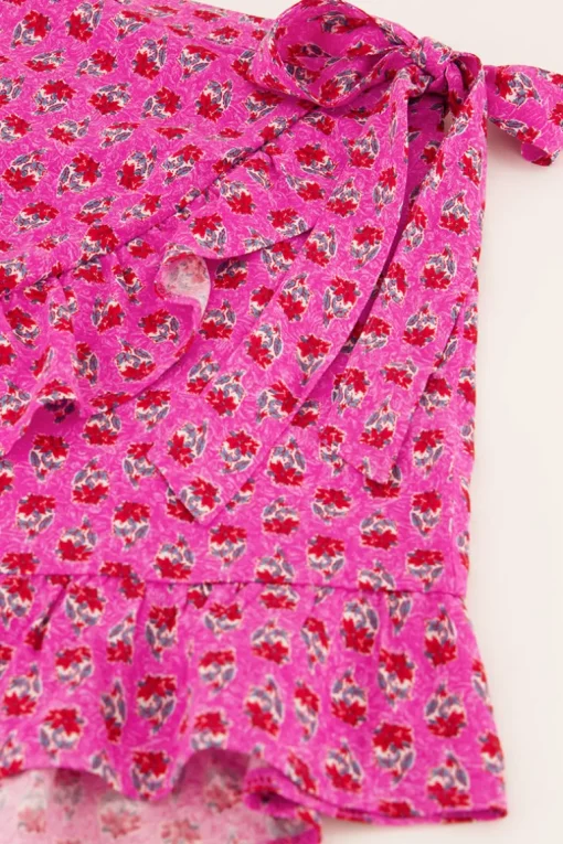 Roze Skort Met Bloemenprint
