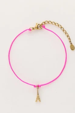 Roze Touw Armbandje Parijs