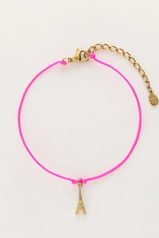 Roze Touw Armbandje Parijs