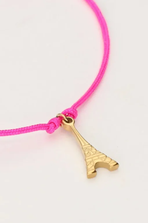 Roze Touw Armbandje Parijs