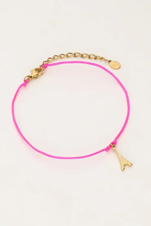 Roze Touw Armbandje Parijs
