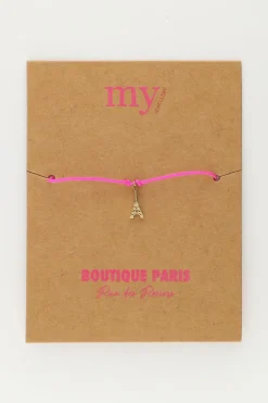 Roze Touw Armbandje Parijs