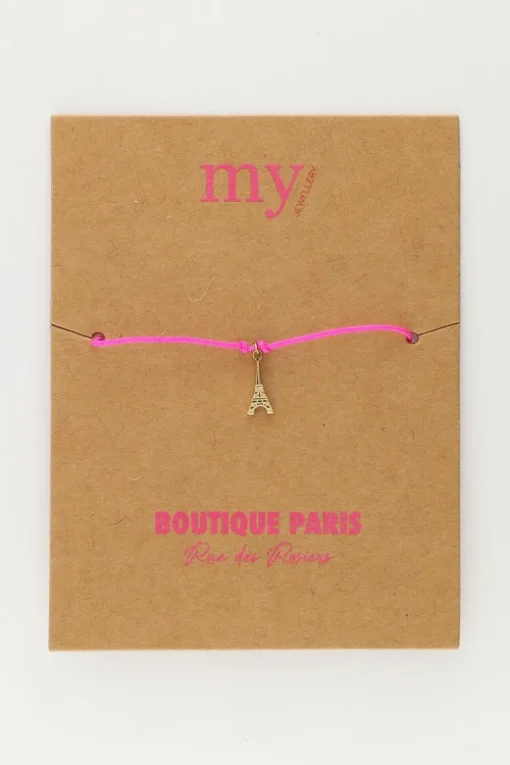 Roze Touw Armbandje Parijs