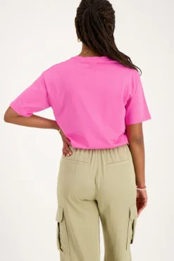 Roze T-shirt ''Bonheur''