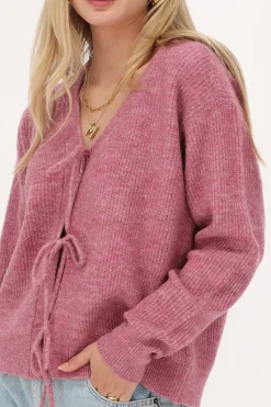 Roze Vest Met Strikjes