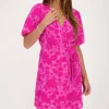 Roze Wikkeljurk Met Bloemenprint