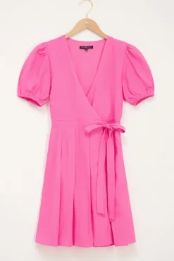 Roze Wikkeljurk Met Pofmouw
