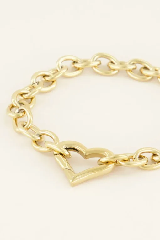 Schakelarmband Met Hartjes Sluiting