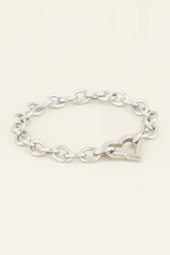 Schakelarmband Met Hartjes Sluiting