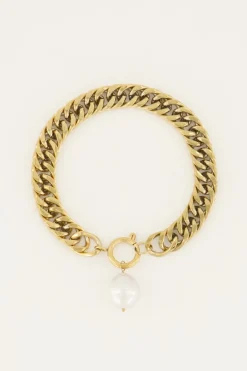 Schakelarmband Met Parel