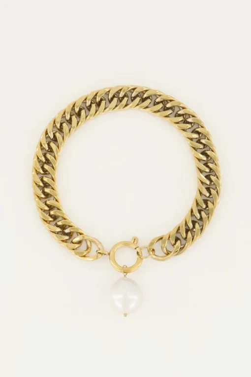 Schakelarmband Met Parel