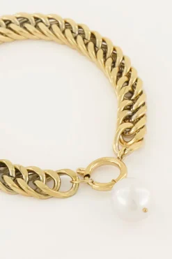 Schakelarmband Met Parel