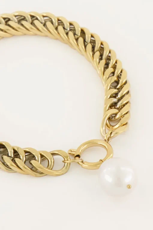 Schakelarmband Met Parel