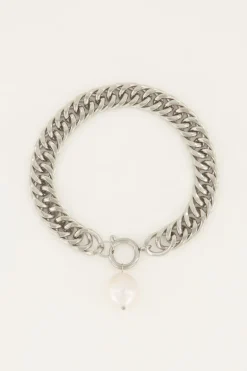 Schakelarmband Met Parel