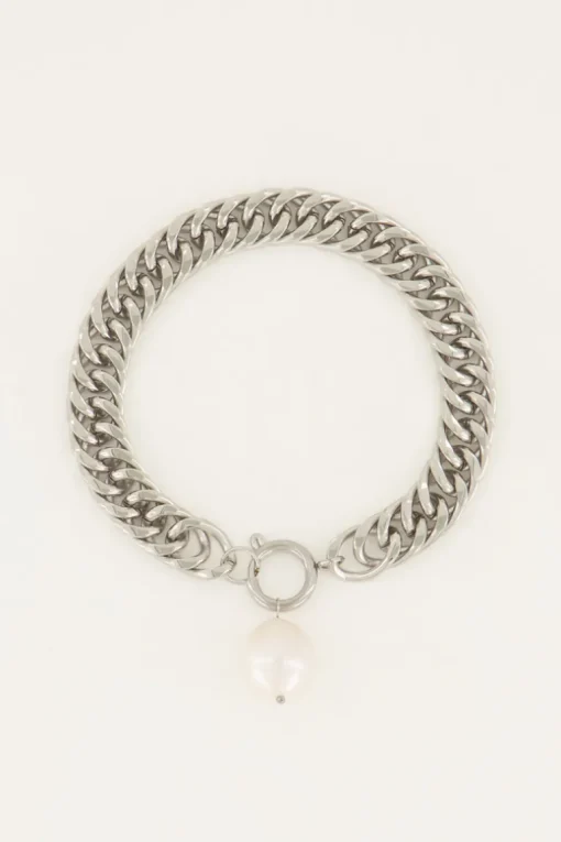 Schakelarmband Met Parel