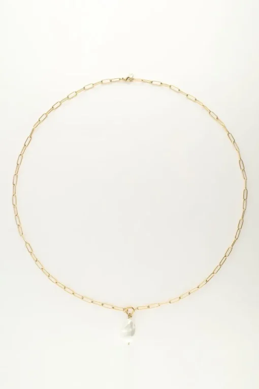 Schakelketting Met Parel Bedel
