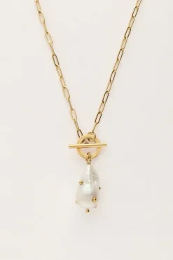 Schakelketting Met Parel Met Studs