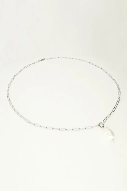 Schakelketting Met Parel Bedel
