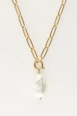 Schakelketting Met Parel Bedel