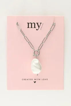 Schakelketting Met Parel Bedel