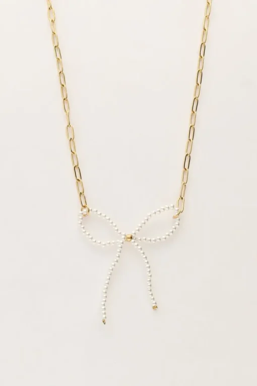 Schakelketting Met Statement Parel Strik
