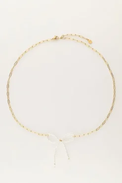 Schakelketting Met Statement Parel Strik