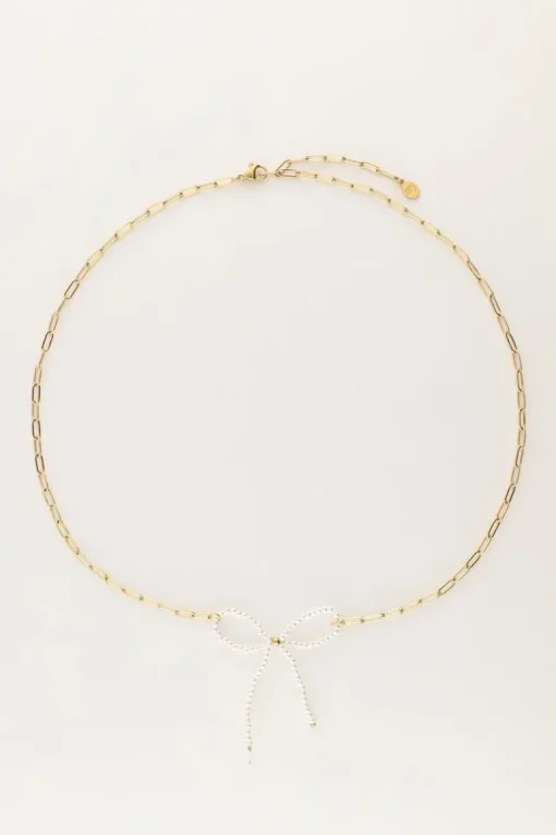 Schakelketting Met Statement Parel Strik