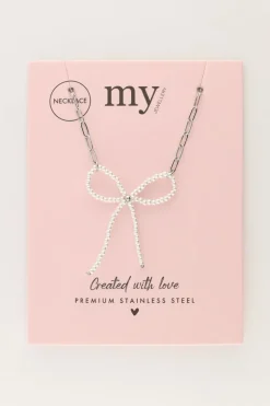 Schakelketting Met Statement Parel Strik