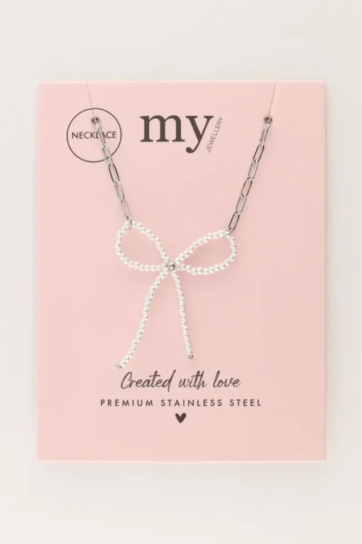 Schakelketting Met Statement Parel Strik