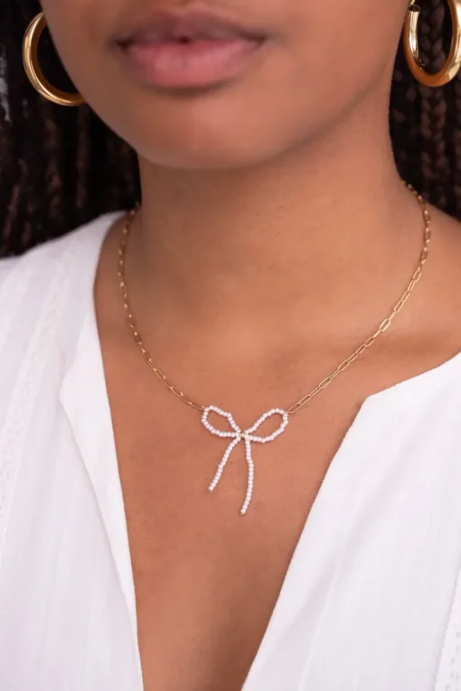 Schakelketting Met Statement Parel Strik
