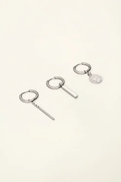 Set Van Drie Oorringen Met Muntje