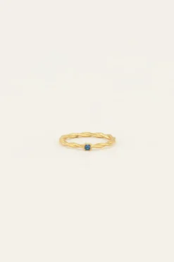 Single Ocean Blue Ring
